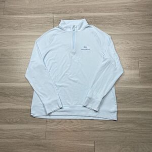 G Fore Shirt Mens Large Blue Golf 1/4 Zip Active Golfer Long Sleeve